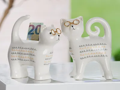 Produktbild von Gilde Spardose Katze "Brilly" VE 6 34016