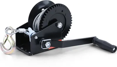 Produktbild von Profi Seilwinde Handwinde Schwarz mit Drahtseil 800KG 10 Meter
