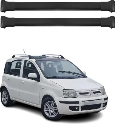 Immagine prodotto di Portapacchi di base per Fiat Panda 169 Cross 2003-2015 75kg alluminio nero 2 pezzi