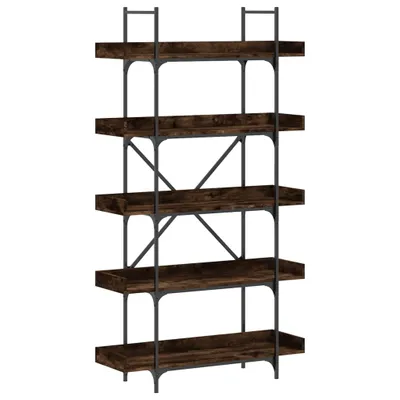 Obrázek produktu pro vidaXL Knihovna 5 polic kouřový dub 100x33x180,5 cm materiál na bázi dřeva