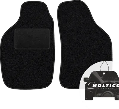 Produktbild von moto-MOLTICO Vorne Fußmatten Auto Velours Autoteppiche Schwarz Automatten Set 2-teilig passend für Fiat Punto I 1993-1999