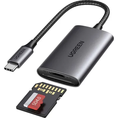 Produktbild von USB-C-Kartenlesegerät, UGREEN CM401 (grau)