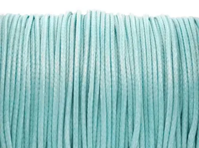 Produktbild von Vintageparts Polyesterkordel gewachst 10 m Azurblau 1 mm geflochten