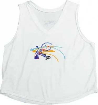 Produktbild von Moving Comfort Damen Funktionstop Bee Crop Seascape, Weiß, 38 (M)