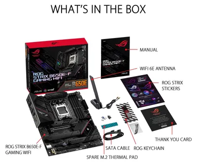 Obrázok produktu pre ASUS ROG STRIX B650E-F GAMING WIFI AMD B650 Socket AM5 ATX
