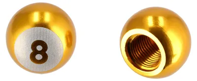 Image de Ensemble : 2 capsules de valve "Eightball", anodisées en or