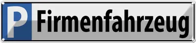 Produktbild von vianmo Blechschild 10x46 cm Firmenfahrzeug Parkplatzschild