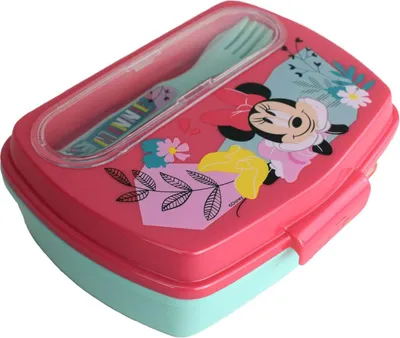 Produktbild von Kinder Brotdose ca. 17 x 14 cm Besteckfach verschiedene Motive