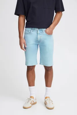 Produktbild von Blend BHDenim Herren Jeansshorts Shorts kurze Hose mit mit Eingrifftaschen Gürtelschlaufen Baumwollmischung leicht elastisch Slim fit