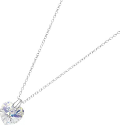 Produktbild von Kette Smart Jewel mit Kristall Stein in Herzform, Silber 925 Bunt 43 cm