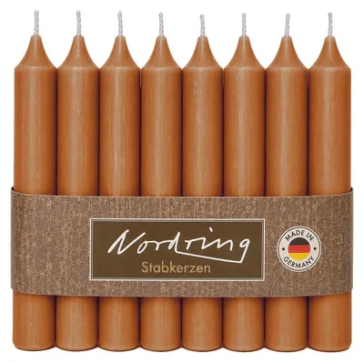 Spitzkerzen, duftfrei, Safran, 25 cm, 12 Stück