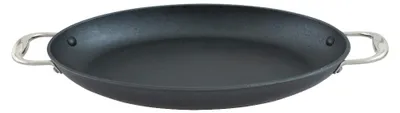 Image de Solidchoice - Poêle à poisson ovale en fonte avec revêtement Excalibur, 38x26 cm