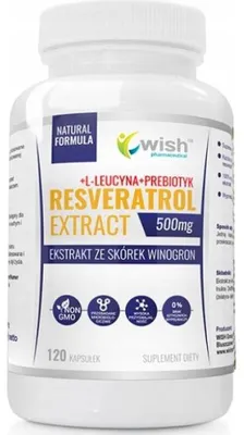 Produktbild von Wish RESVERATROL Resveratrol Präbiotikum 120 Kapseln.