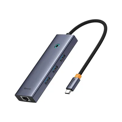 Image de USB-C Hub Baseus UltraJoy, 3 x USB-A 3.0 - 1 x RJ45, Grey B0005280A813-00