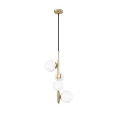 Obrázek produktu pro Candellux Mosazný závěsný lustr Cordel pro žárovku 4x G9 34-01559