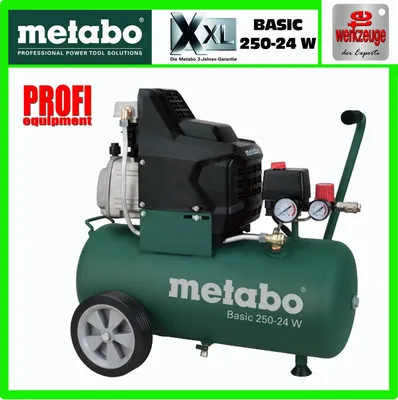 Immagine prodotto di Metabo Druckluft Kompressor Basic 250-24 W 1,5kW Ansaugleistung: 200 l/min