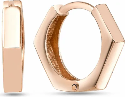 Produktbild von Dkeniz Creolen 925/- Sterling Silber rosévergoldet Postmodern Ohrring