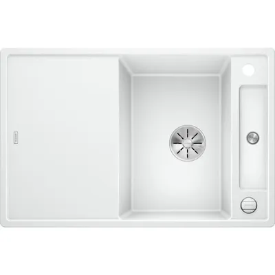 Produktbild von BLANCO Axia III 45S - Spüle - SILGRANIT - 1 Schüssel - reversibel - selbstentleerend - Siphon enthalten - Glasschneidebrett - weiß