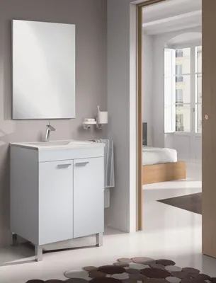 Produktbild von Badezimmer-Set >LC1< in weiß glänzend - 60x80x45 (BxHxT)