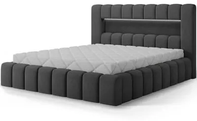 Obrázok produktu pre Posteľ s úložným priestorom 160x200cm sivá