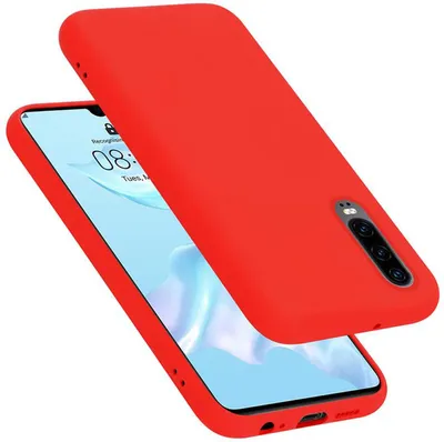 Produktbild von Cadorabo Schutzhülle für Huawei P30 Hülle in Rot Handyhülle Case Cover TPU Etui