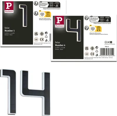 Produktbild von Paulmann Bundle Solar LED Hausnummernleuchte Nummer 14