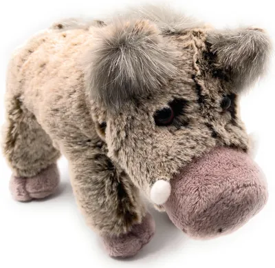 Produktbild von Onwomania Plüschtier Stofftier Kuscheltier Schwein Keiler Sauen Wildschwein Länge 24 cm Braun