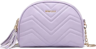 Zdjęcie produktu dla Torebka damska na ramię Miss Lulu Mała torebka crossbody ze skórypoliuretan z regulowanym paskiem