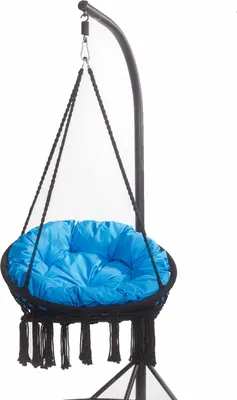 Produktbild von Gartenkissen für hängesessel Hängekorb kissen Runde 90x90 cm | kissen kissen polyrattan hängesessel outdoor Hängesessel kissen Blau
