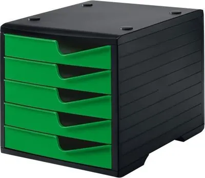 Produktbild von Schubladenbox styroswingbox 5 Schübe schwarz/gecko