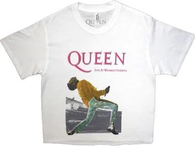 Produktbild von Queen - "Wembley Stadium" Kurzes Top für Damen RO14206 (S) (Weiß)