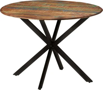 Produktbild von Esstisch Ø110x78 cm Altholz Massiv und Stahl