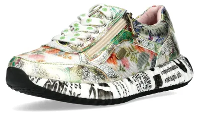 Produktbild von Laura Vita Damen Sneaker bunt mit Pailletten und Reißverschluss Burton 11, Größe:39 EU, Farbe:Gold