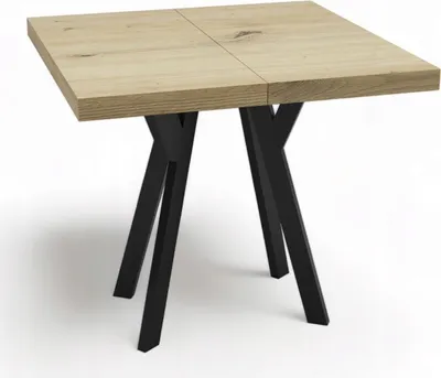 Zdjęcie produktu dla Kwadratowy stół ARTISAN 90x90 z możliwością rozłożenia do 190 cm