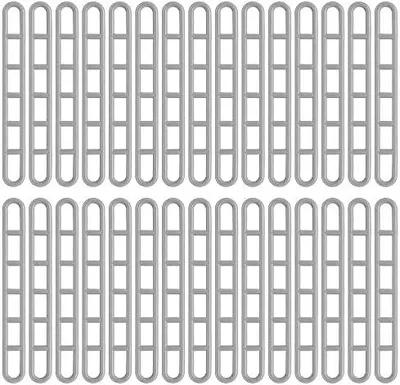 Produktbild von 30 x Abspannelement aus Kunststoff, 6-Loch Seilspanner Camping Abspannleiter, Planenspanner Zelt Vorzelt Vorzeltleiter zum Abspannen, Zeltspanner von Markise, Vorzelten, Camping Zelt, Planen (Grau)