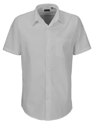 Produktbild von Herren Hemd halbarm, silbergrau, Größe 41/42 : 42 : silbergrau : 60% Baumwolle 40% Polyester