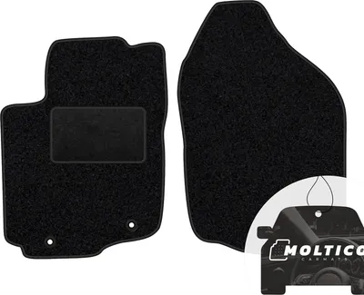 Produktbild von moto-MOLTICO Vorne Fußmatten Auto Velours Autoteppiche Schwarz Automatten Set 2-teilig passend für Toyota Rav 4 I 1994-2000