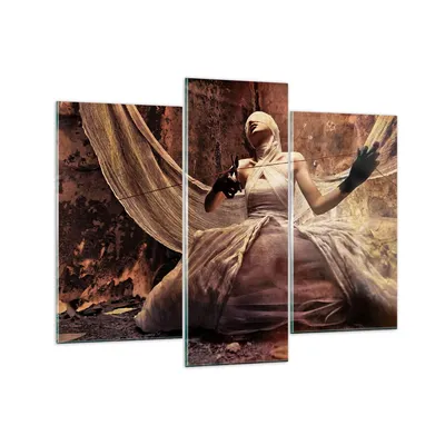 Produktbild von Bilder auf glas - Bandage Künstler String - 130x100cm - Glasbilder - Wandbilder - Kunstdruck - zum Aufhängen bereit - Wanddekoration aus Glas - Glas Bilder - Wandbild auf Glas - GCB130x100-0217