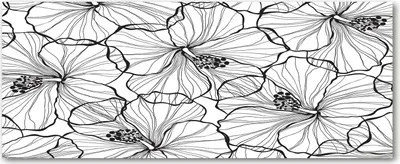 Produktbild von Tulup® Leinwandbild - 125x50 cm - Wandkunst - Drucke auf Leinwand - Leinwanddruck  - Blumen & Pflanzen - Schwarzweiß - Hawaii Blumen