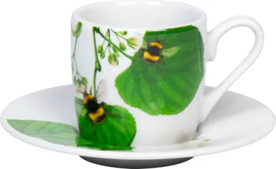 Produktbild von Könitz Espressotasse Bumblebees on leave, Tasse, Kaffeetassen, Porzellan, Grün, 85 ml, 1150532768