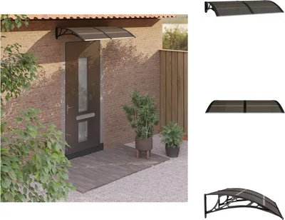 Produktbild von vidaXL Türvordach Schwarz 150x80 cm Polycarbonat - Markisen