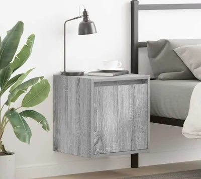 Obrázek produktu pro vidaXL Nástěnný noční stolek Grey Sonoma 38x34x40 cm