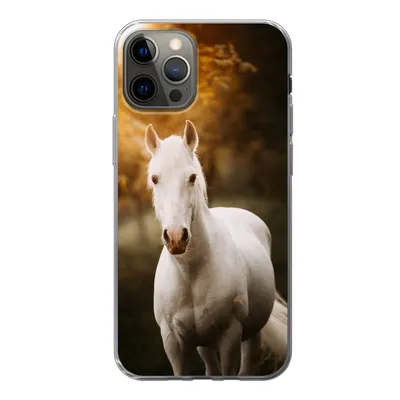 Produktbild von MuchoWow® Handyhülle Schutzhülle Hülle für iPhone 13 Pro Pferd - Licht - Sonne Silikon Softcase Handy Hülle - Handy-Tasche