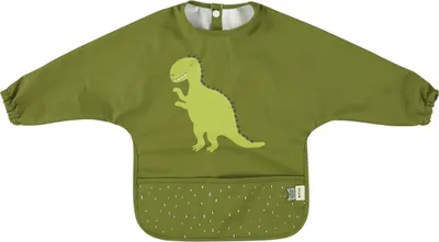 Image de Trixie bavoir lavable avec manches - Bavoir bébé imperméable Mr. Dino