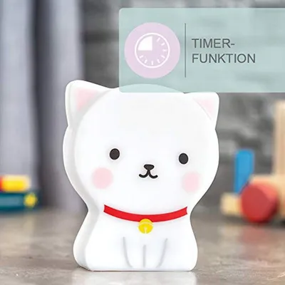 Produktbild von reer Tierfigur Katze LED Nachtlicht für Kinder mit Timer 4260611310127