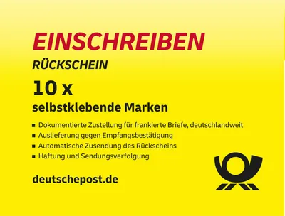 Produktbild von Briefmarke Einschreiben/Rückschein national 10St.