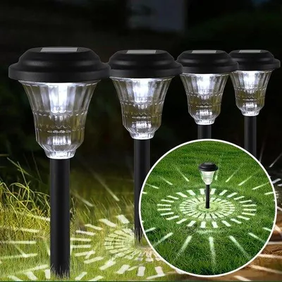 Image de Éclairage extérieur à énergie solaire, 8 lampes étanches, lampes automatiques pour piétons, pour terrasses et jardins