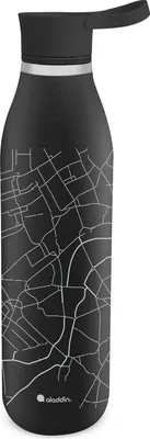 Produktbild von ALADDIN CityLoop Isolierflasche, 0,6L, Lava-Schwarz + Print