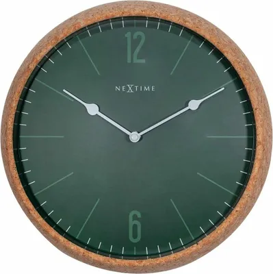 Produktbild von Wanduhr aus Kork und Glas, grau, geräuschlos, Ø 30 cm