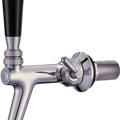 Immagine prodotto di Rubinetto spillatore birra - con compensatore, in acciaio inox con compensatore in plastica, lucido